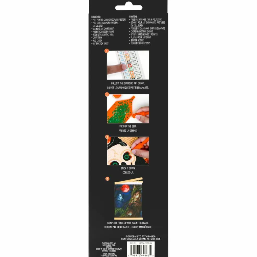 8" x 10" Spider & Blood Moon Diamond Art Kit with Magnetic Wood Frame by Make Market®