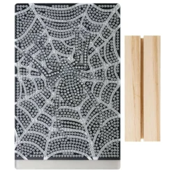 4" x 6" Spider's Web Acrylic Surface Diamond Art Kit with Wood Stand by Make Market®