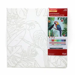 11" x 11" Summer Parrot Canvas Painting Kit by Craft Smart®