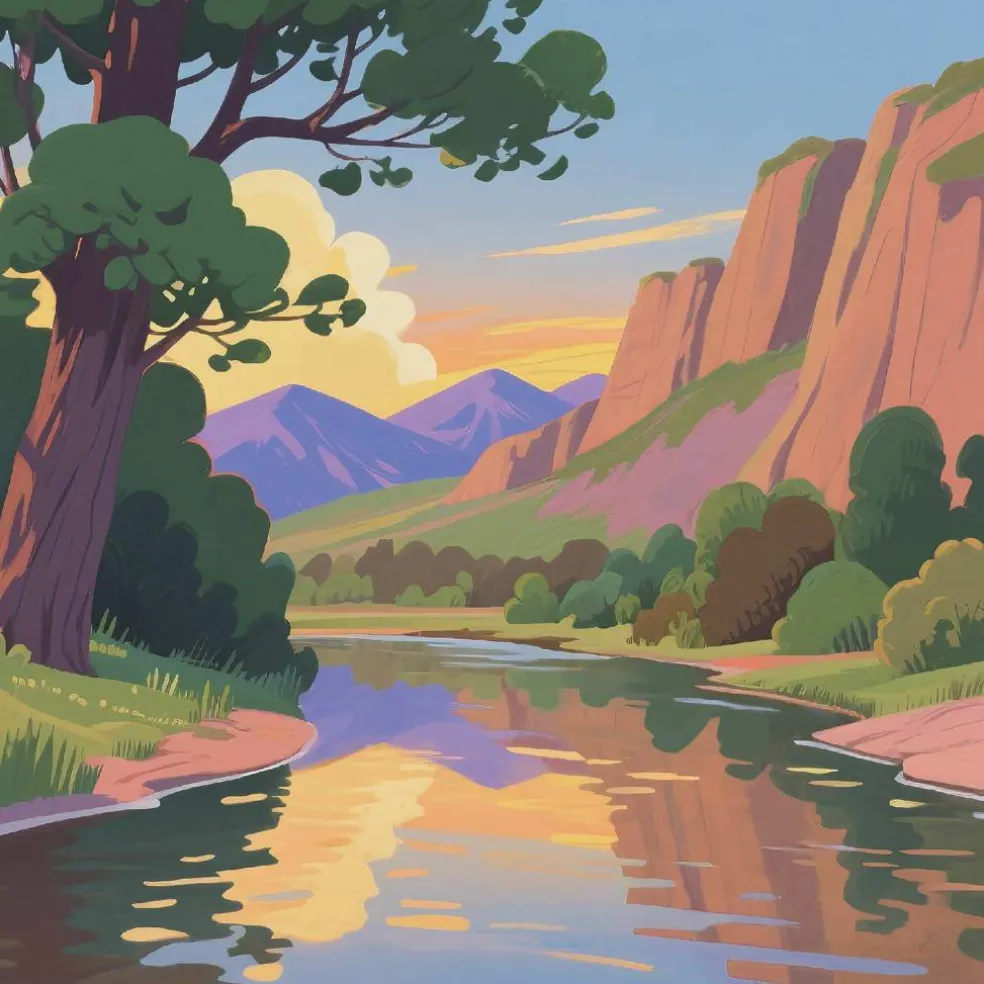 11" x 11" Summer Sunset Canyon Canvas Painting Kit by Craft Smart®