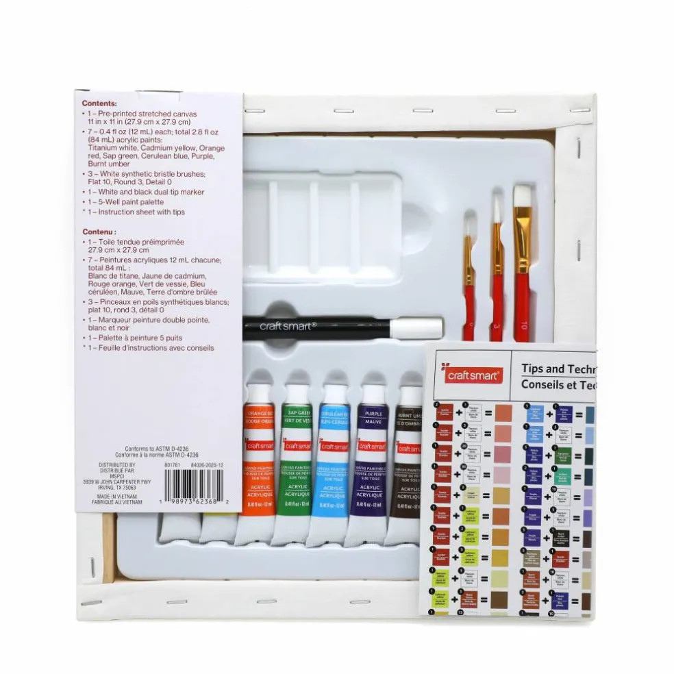 11" x 11" Summer Sunset Canyon Canvas Painting Kit by Craft Smart®