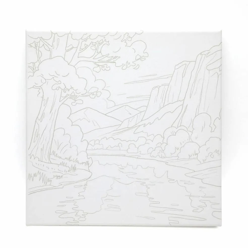 11" x 11" Summer Sunset Canyon Canvas Painting Kit by Craft Smart®