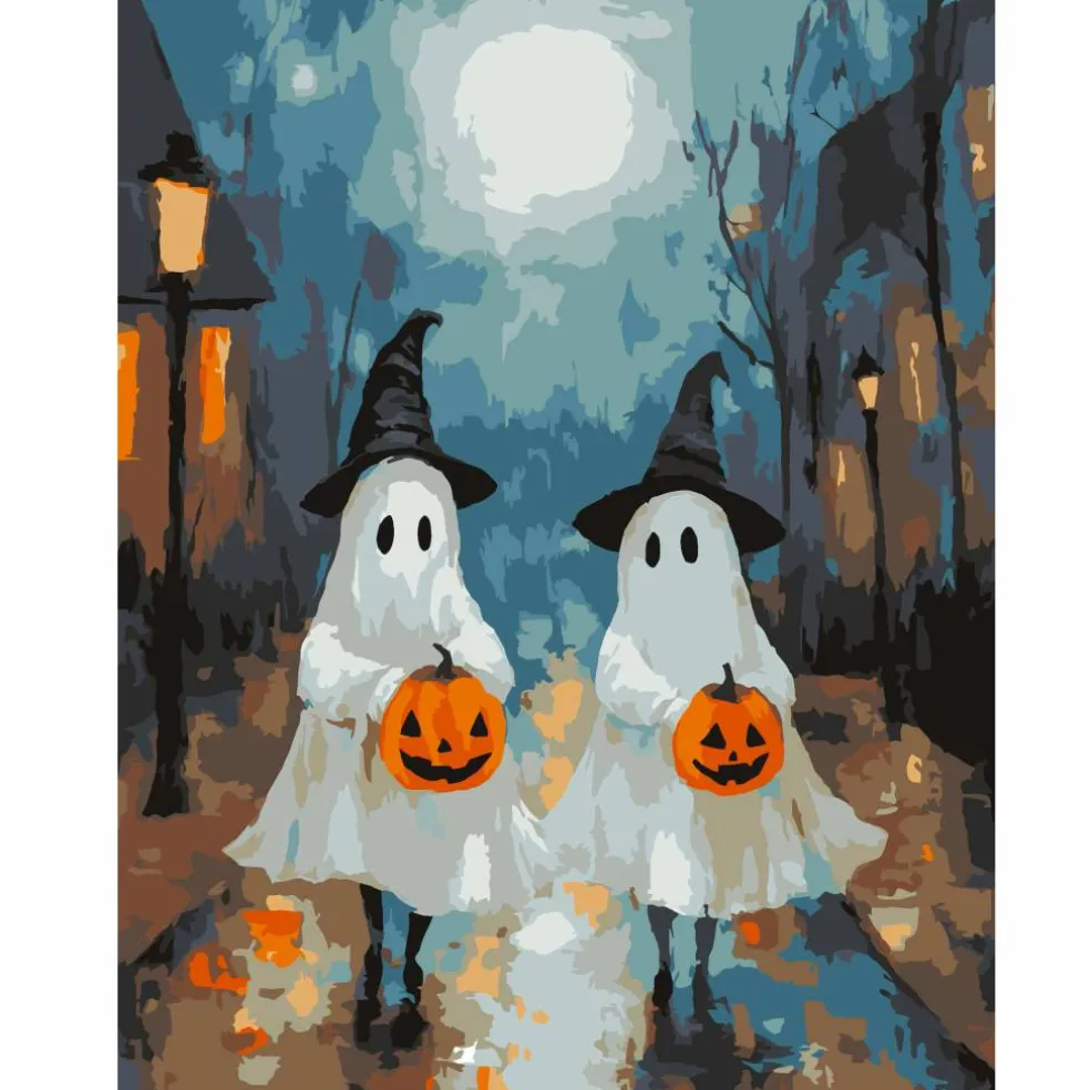 11" x 14" Trick or Treat Ghosts Paint-by-Number Kit by Artist's Loft®