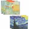 12x Van Gogh Decorative File Folder Letter Size 1/3 Cut Manilla Organizer