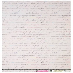 12" x 12" Vintage Floral Script Double-Sided Cardstock Paper by Recollections™