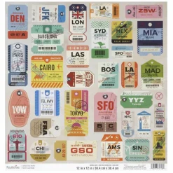 12" x 12" Vintage Tickets Double-Sided Cardstock Paper by Recollections™