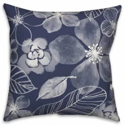 18" x 18" Watercolor Flowers Versatile Throw Pillow