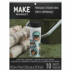 8.5" x 11" Waterproof Printable Vinyl Sticker Sheets, 10ct. by Make Market®