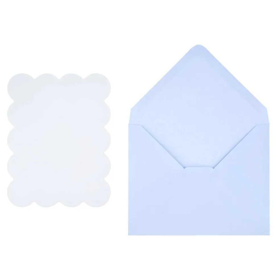 4.25" x 5.5" Wavy-Edge Flat Card & Envelope Sets, 10ct. by Recollections™