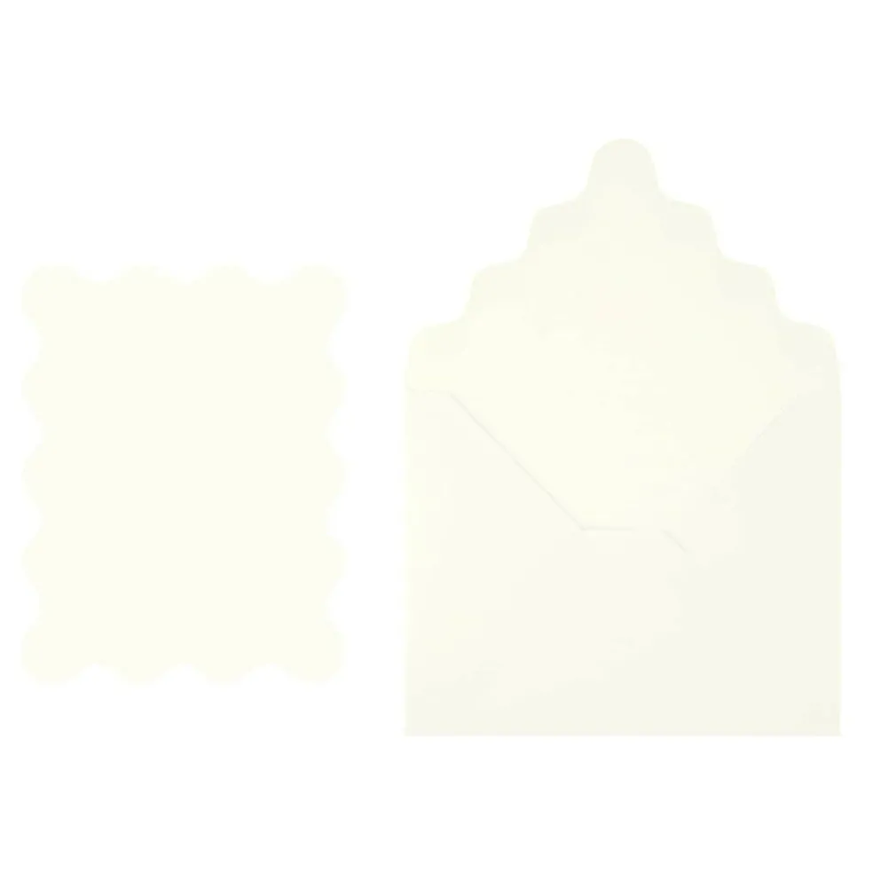 4.25" x 5.5" Wavy-Edge Flat Card & Envelope Sets, 10ct. by Recollections™