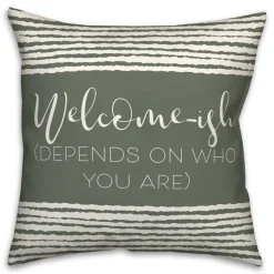 18" x 18" Welcome-ish Throw Pillow