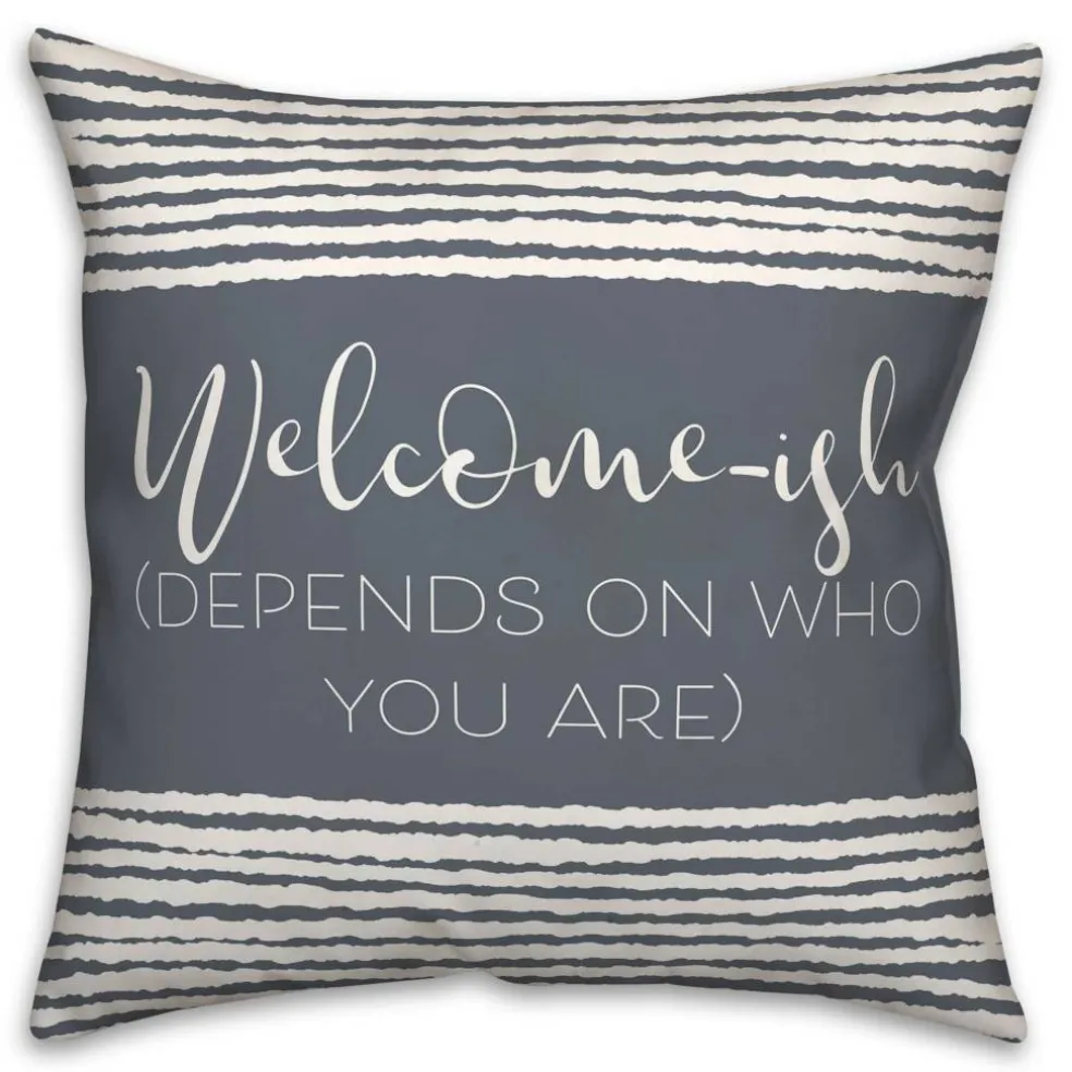 18" x 18" Welcome-ish Throw Pillow