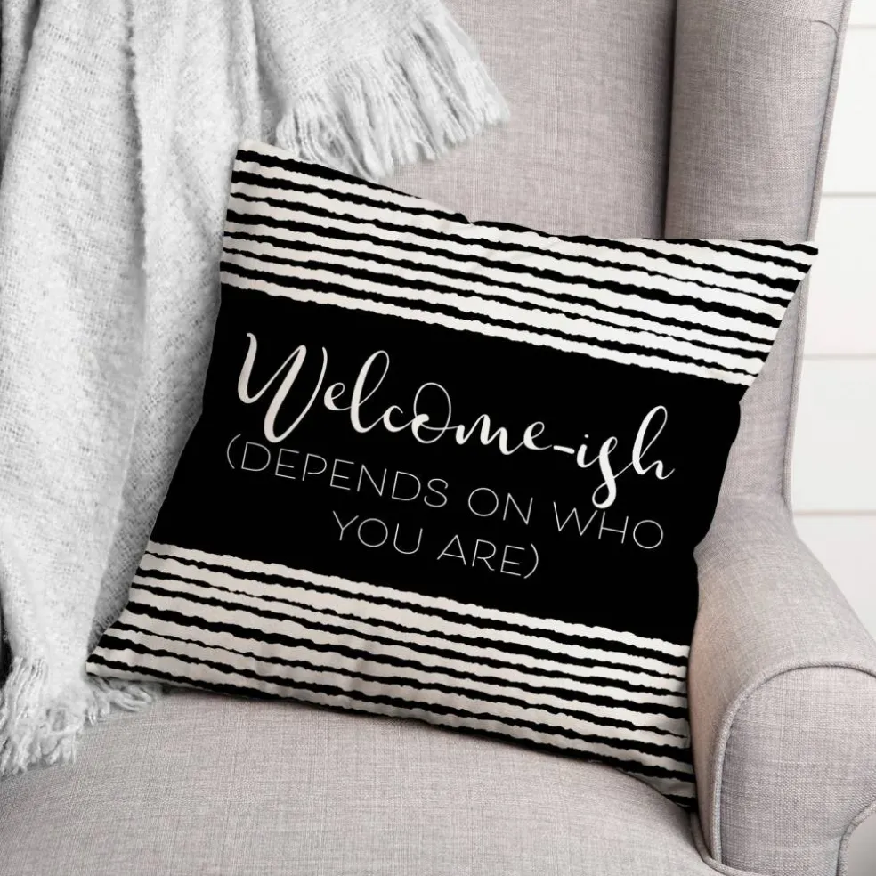 18" x 18" Welcome-ish Throw Pillow
