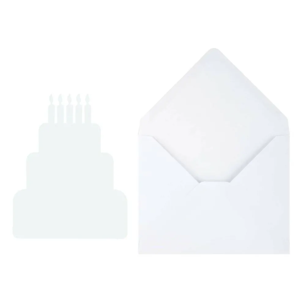 4.25" x 5.5" White Cake Card & Envelope Sets, 10ct. by Recollections™