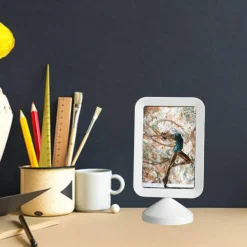 4x6 White Double-Sided Photo Frame – Freestanding Picture & Menu Holder