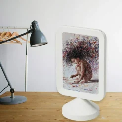 4x6 White Double-Sided Photo Frame – Freestanding Picture & Menu Holder