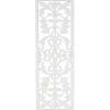 14" x 42" White Floral Carved Panel with Scroll Details Home Wall Décor
