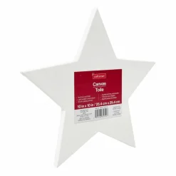 10" x 10" White Star Cotton Duck Canvas by Craft Smart™