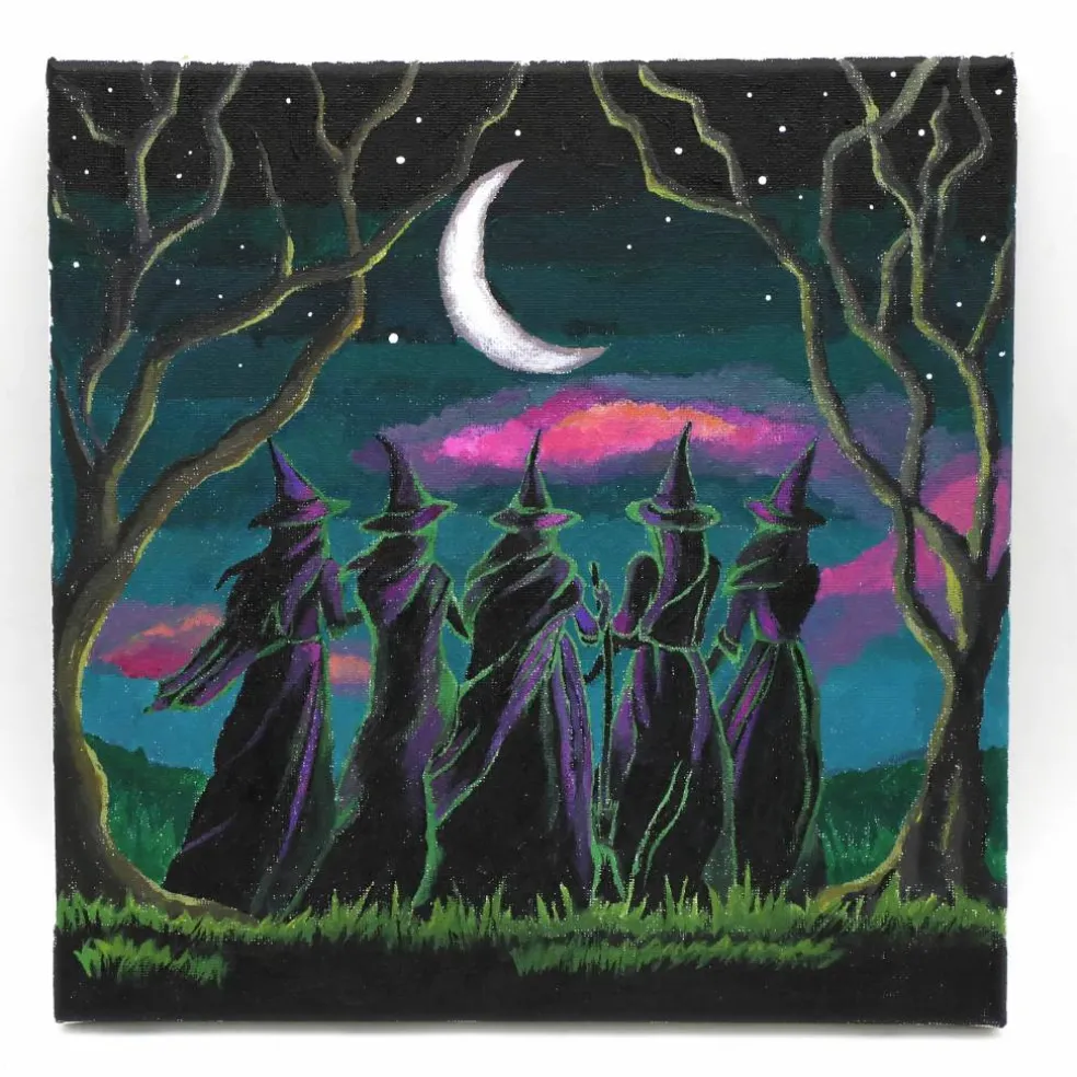 11" x 11" Witches Circle Canvas Painting Kit by Craft Smart®