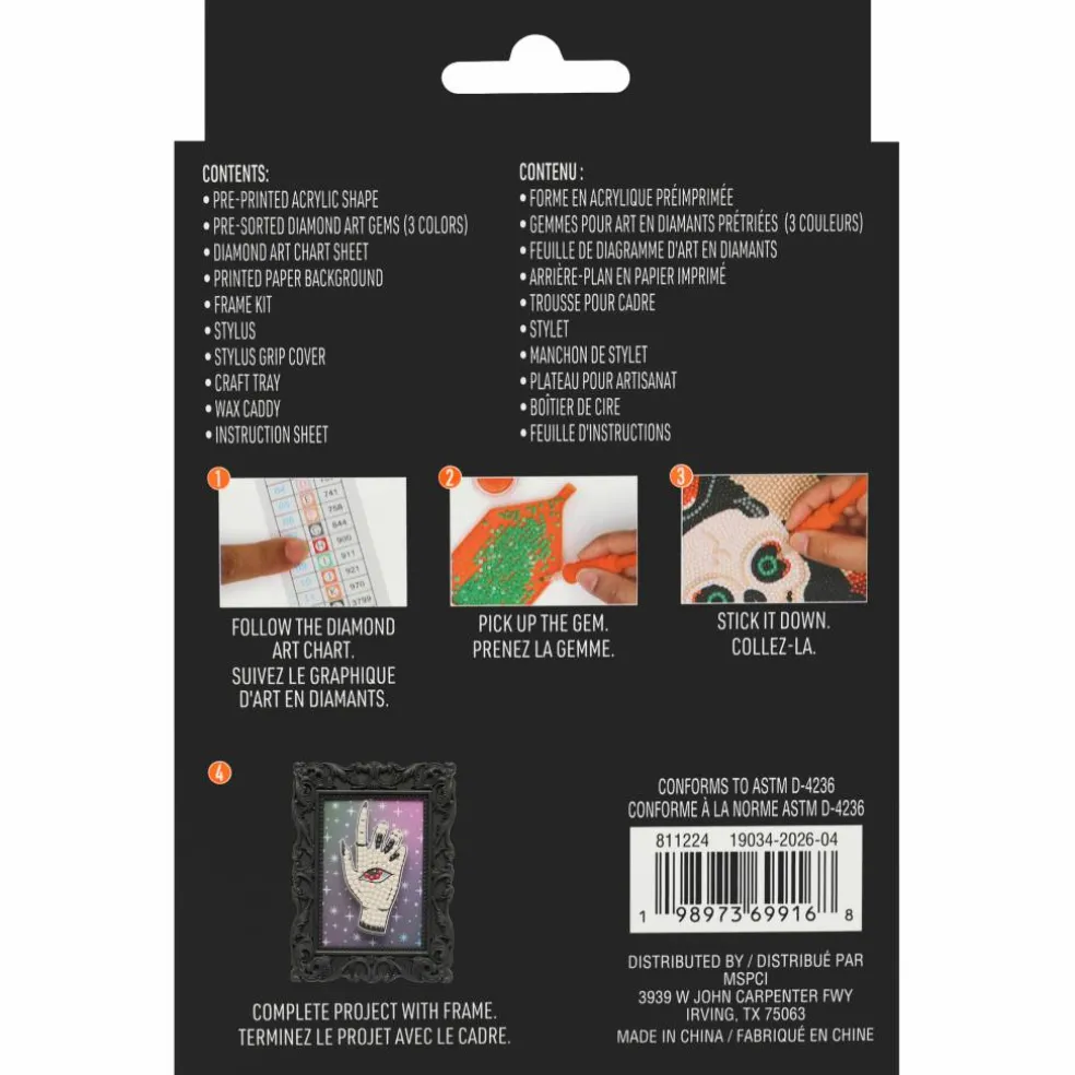 2" x 3" Witch Hand Acrylic Surface Diamond Art Kit with Frame by Make Market®