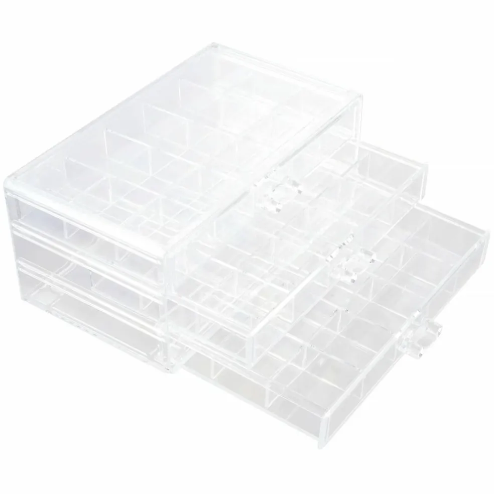 9.25" x 4" x 5.25" Clear 3-Drawer Stackable Storage by Bead Landing™
