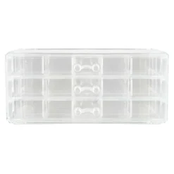 9.25" x 4" x 5.25" Clear 3-Drawer Stackable Storage by Bead Landing™