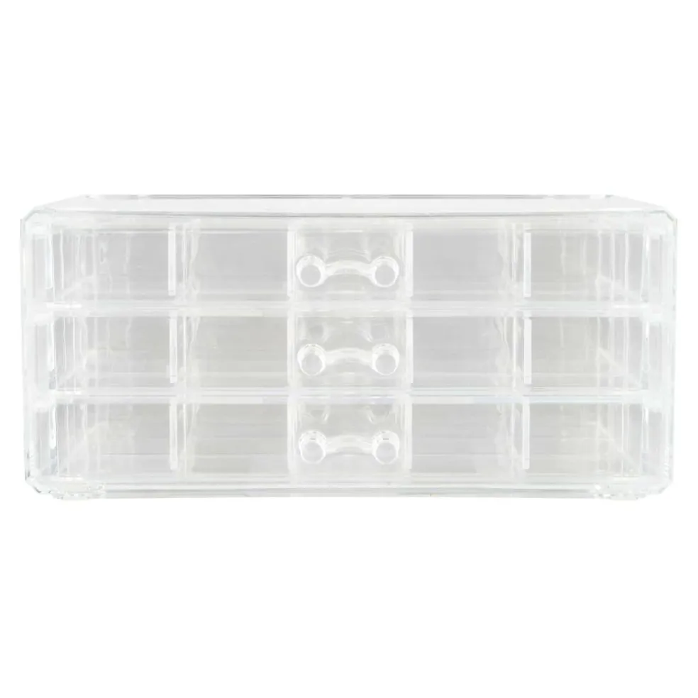 9.25" x 4" x 5.25" Clear 3-Drawer Stackable Storage by Bead Landing™