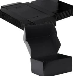 9 x 6 x 4 Inches Black Shipping Boxes – Pack of 20, Small Business Cardboard Mailer Boxes for Shipping, Packaging, and Gift Boxes (Black)