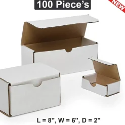 8" x 6" x 2" Mailer Boxes Perfectly Sized for Efficient and Secure Shipping
