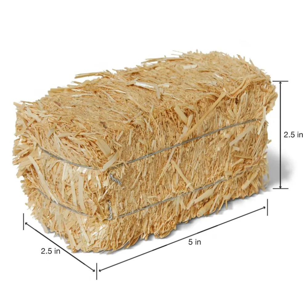 2.5" x 2.5" x 5" Straw Bale Mini Decorations, 2ct. by Ashland®