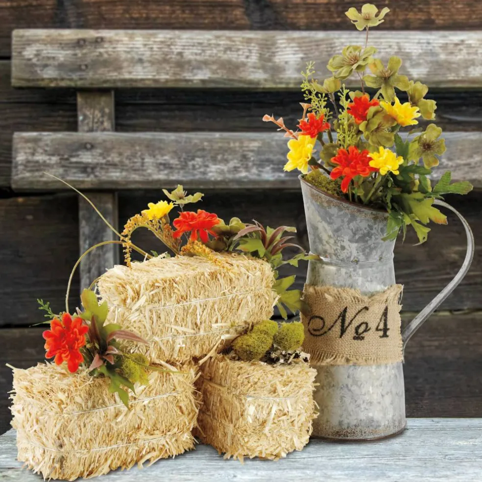 2.5" x 2.5" x 5" Straw Bale Mini Decorations, 2ct. by Ashland®
