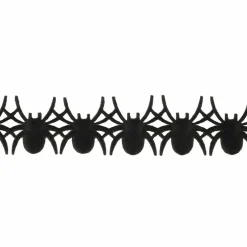 4/5" x 4yd. Black Die Cut Spiders Ribbon by Celebrate It®