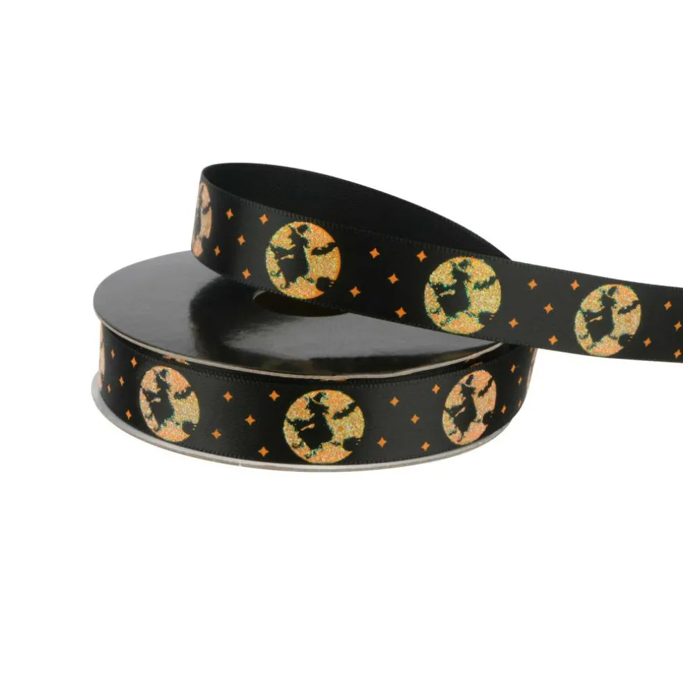 5/8" x 4yd. Black Glitter Witch Ribbon by Celebrate It®