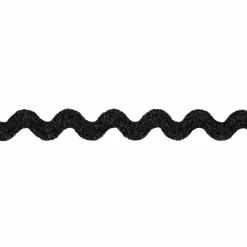 3/8" x 4yd. Black Metallic Rick Rack Ribbon by Celebrate It®