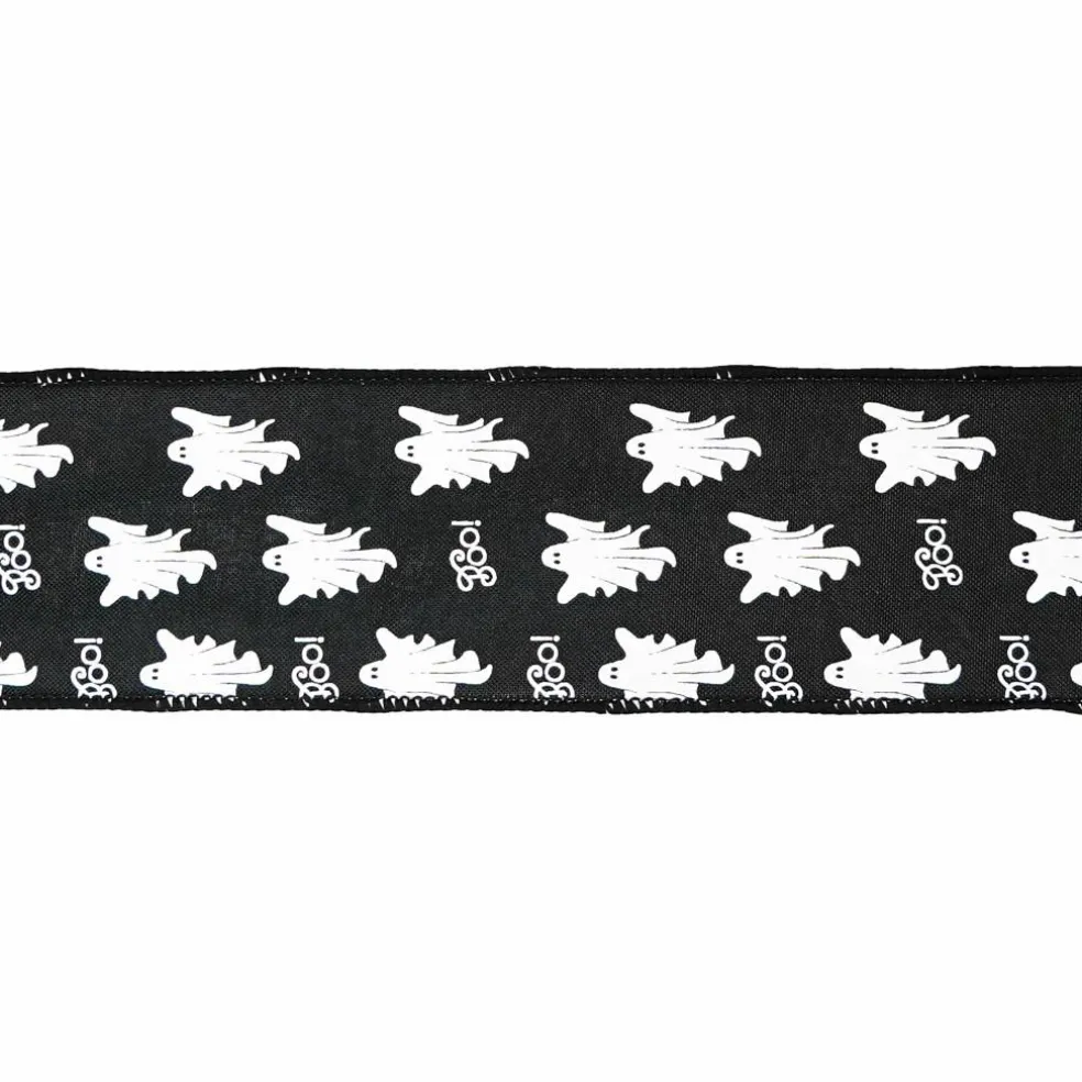 2.5" x 6.6yd. Black & White Boo Ghost Taffeta Wired Ribbon by Celebrate It®