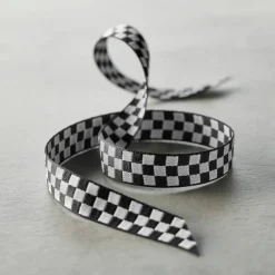 5/8" x 7yd. Black & White Checkered Ribbon by Celebrate Itâ„¢ Classic