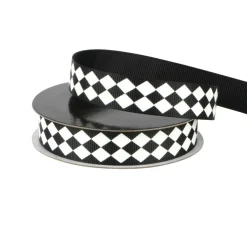 5/8" x 4yd. Black & White Diamond Ribbon by Celebrate It®
