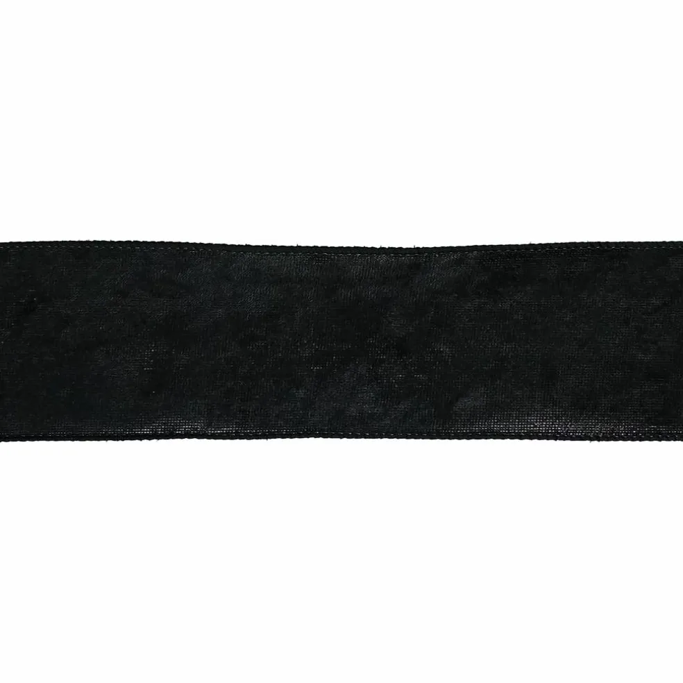 2.5" x 6.6yd. Black Wired Velvet Ribbon by Celebrate It®