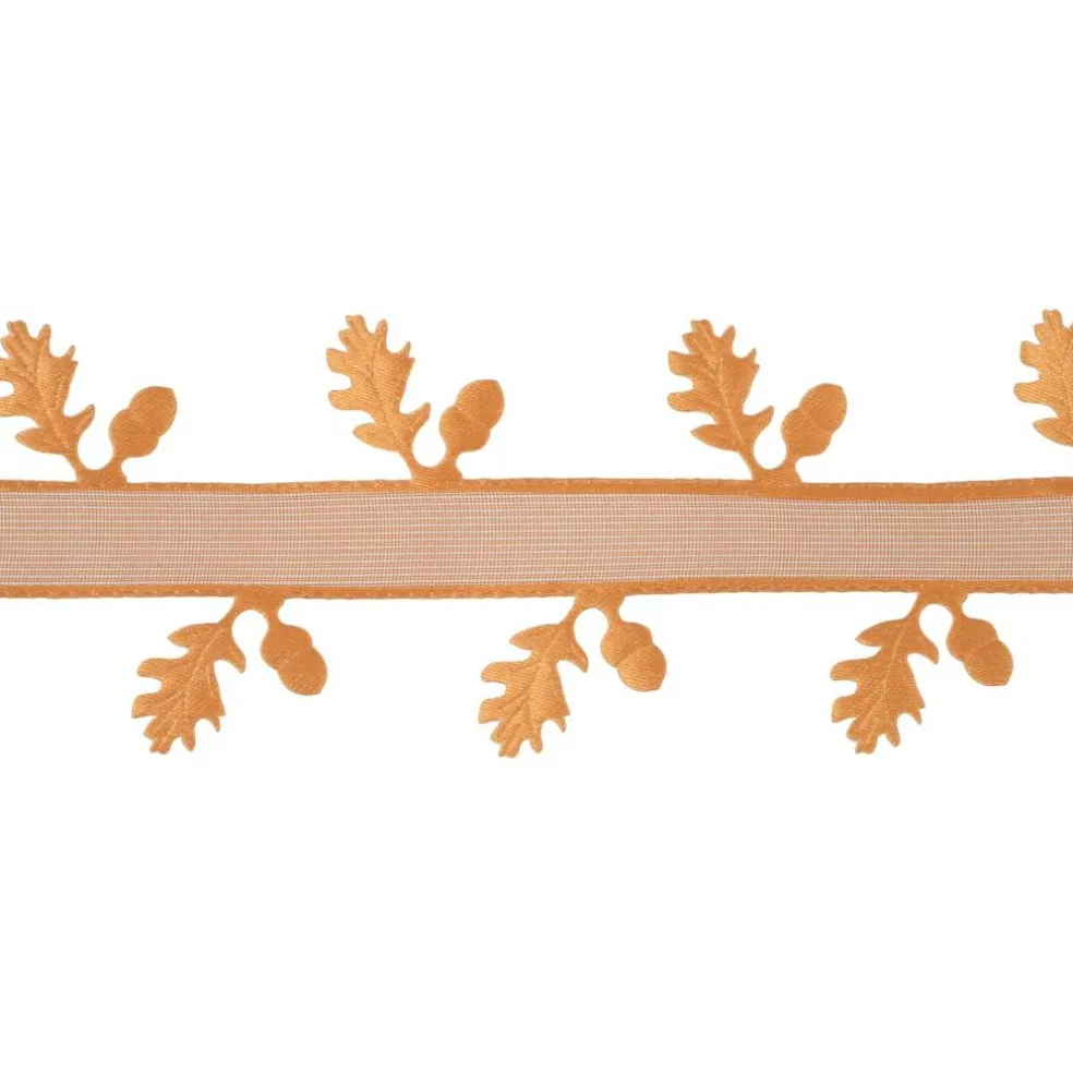 1.5" x 10yd. Burnt Orange Leaf Cutout Ribbon by Celebrate It®