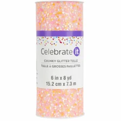 6" x 8yd. Chunky Glitter Tulle by Celebrate It™