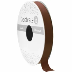 3/8" x 15yd. Coffee Brown Ribbon by Celebrate It® Classic