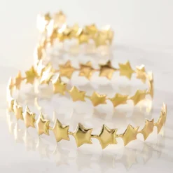 5/7" x 3yd. Gold Metallic Star Ribbon by Celebrate It® Classic