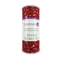 6" x 8yd. Holographic Dot Tulle by Celebrate It™
