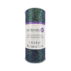6" x 8yd. Iridescent Chunky Glitter Tulle by Celebrate Itâ„¢