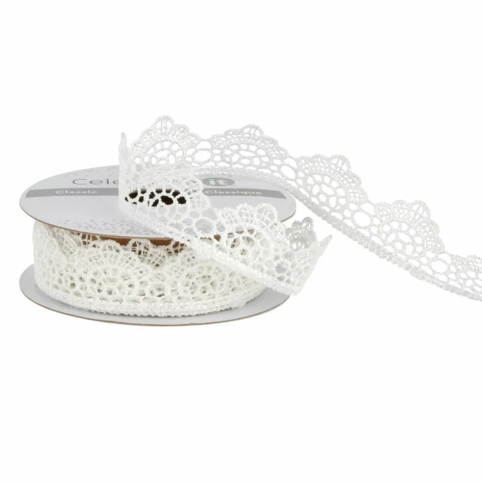 7/8" x 2yd. Lace Scallop Ribbon by Celebrate It®