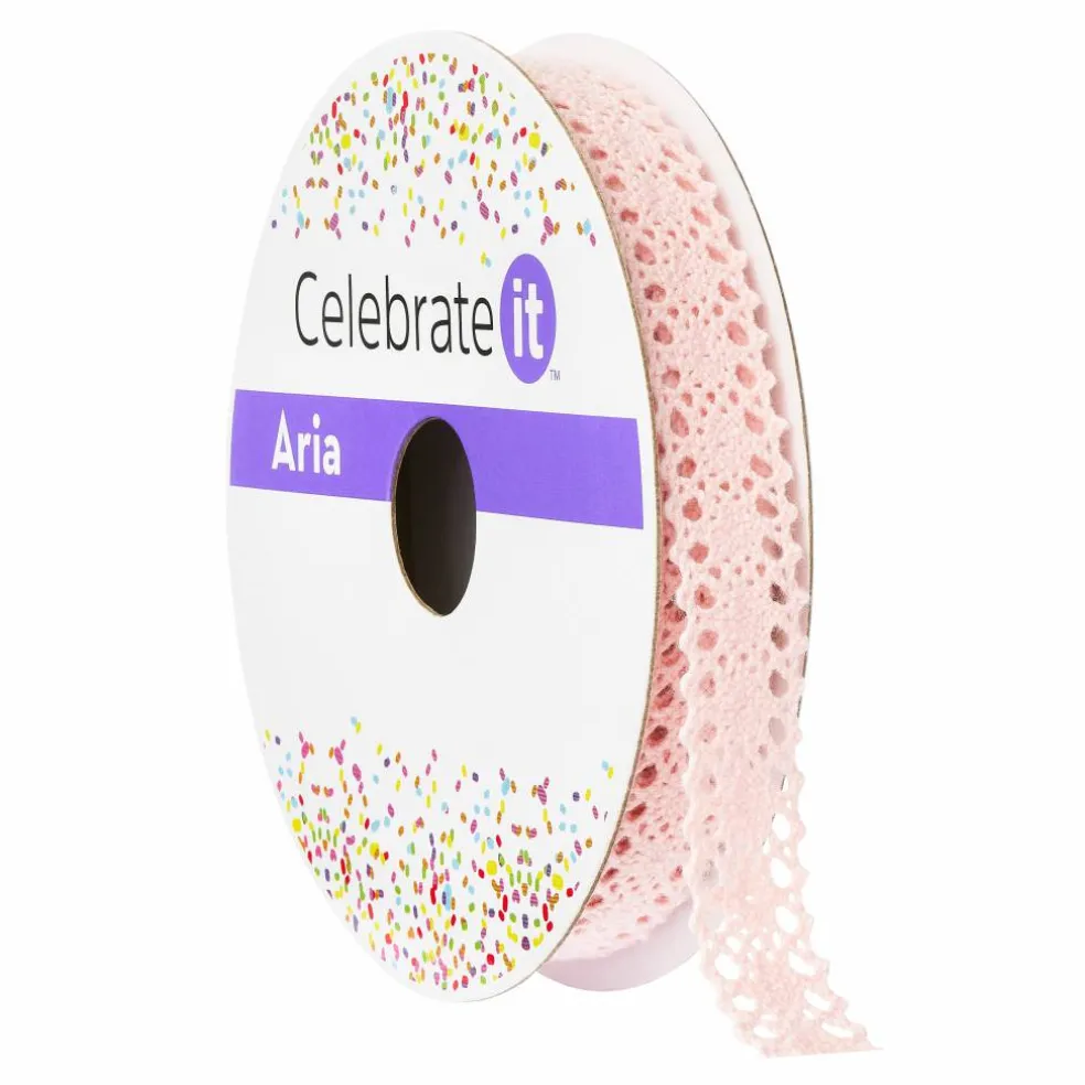1/2" x 3yd. Lace Vintage Blush Ribbon by Celebrate It® Aria
