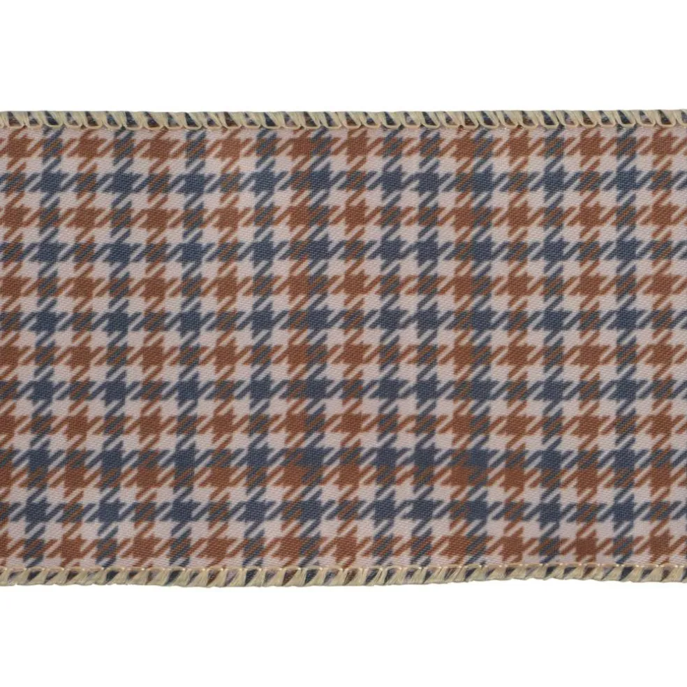 2.5" x 6.6yd. Multicolor Fall Houndstooth Wired Ribbon by Celebrate It®