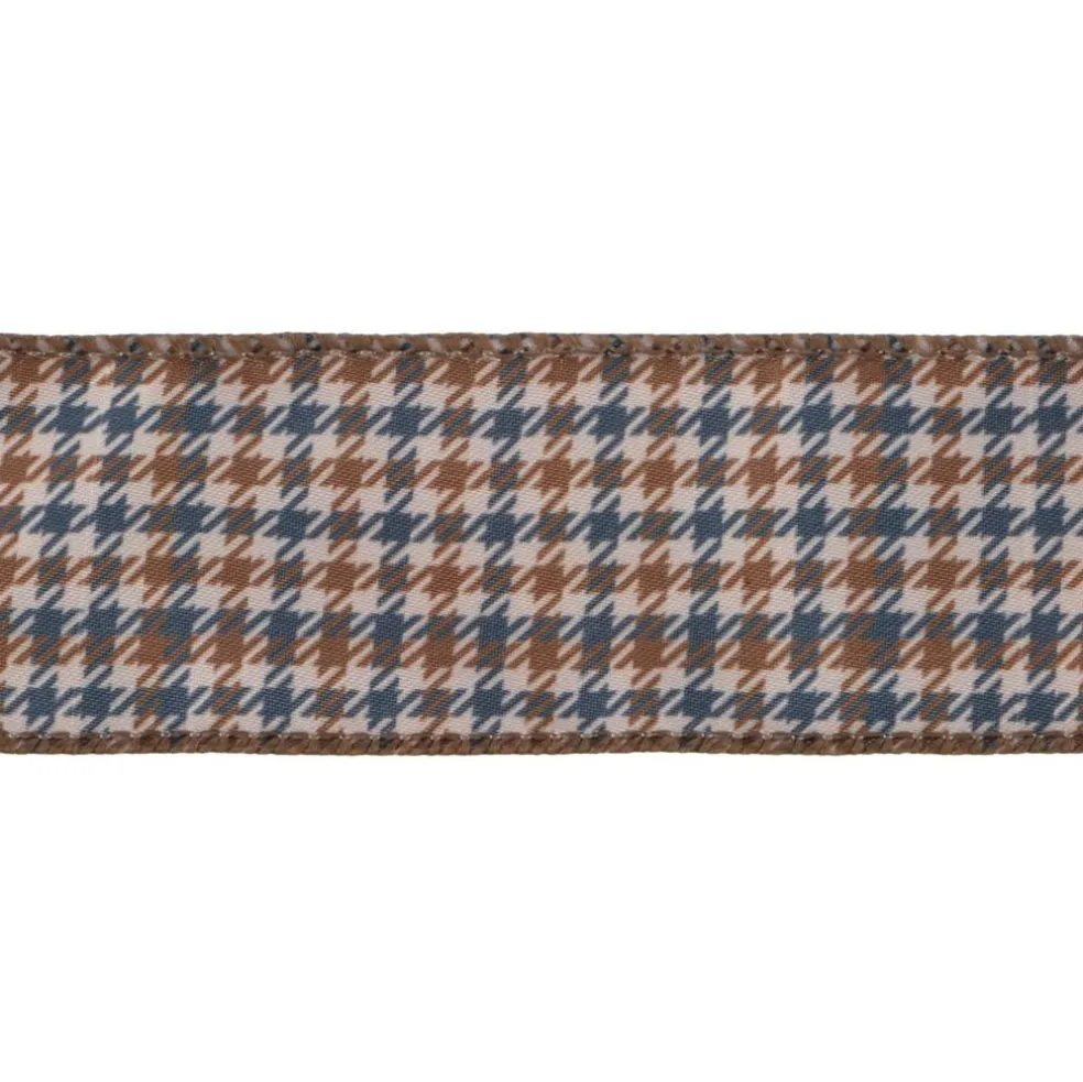 1.5" x 10yd. Multicolor Fall Houndstooth Wired Ribbon by Celebrate It®