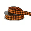 5/8" x 4yd. Orange & Black Check Ribbon by Celebrate It®