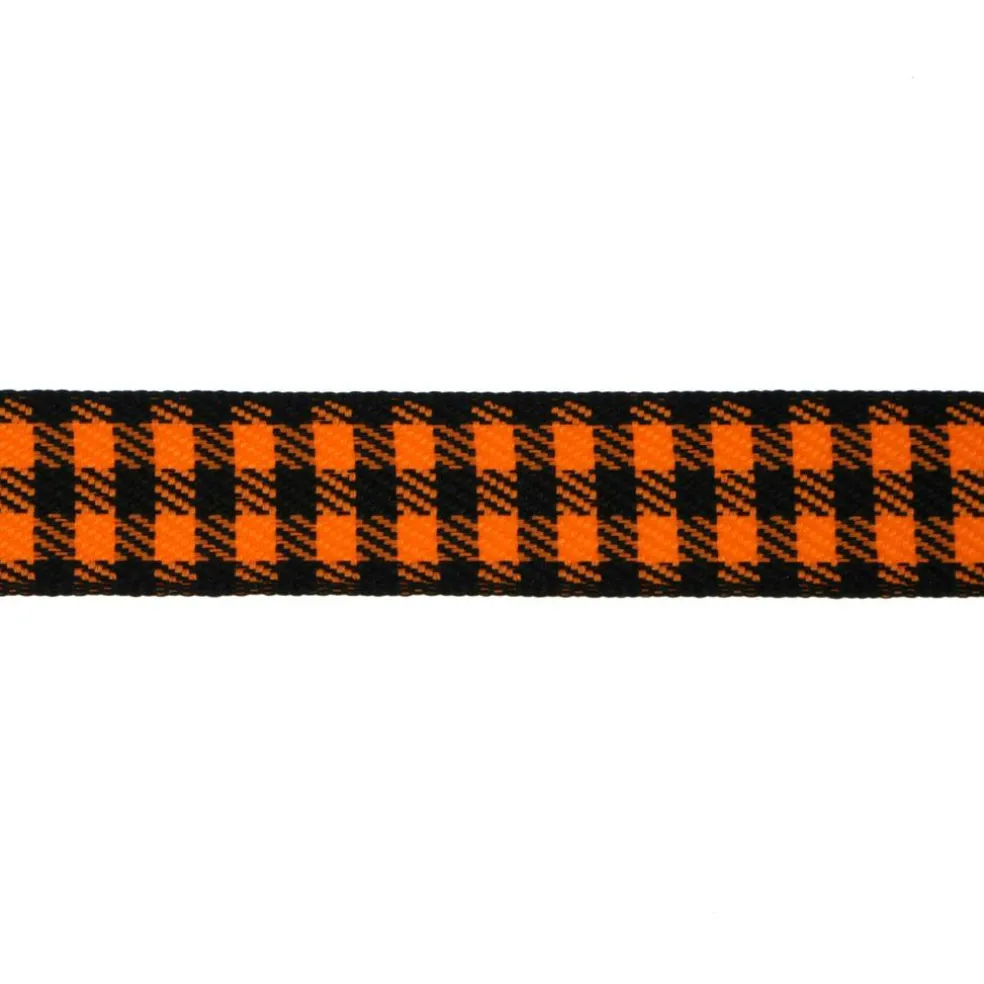 5/8" x 4yd. Orange & Black Check Ribbon by Celebrate It®